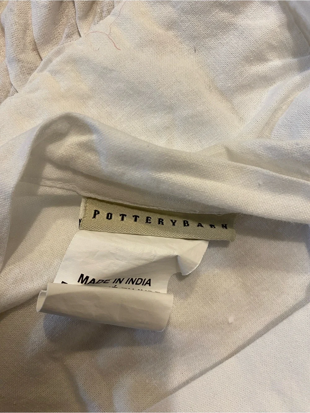 Pottery Barn white floral embroidered Carmen 100% cotton standard pillow sham